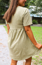 Load image into Gallery viewer, Back To The Start Olive Basic Dress
