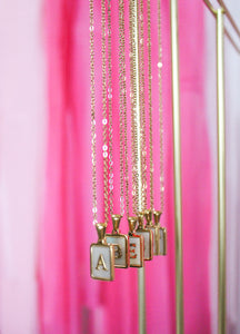 Pearl Initial Necklace - M