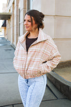 Load image into Gallery viewer, On The Go Plaid Crop Jacket