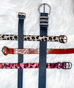 Hot Pink Cheetah Print Belt