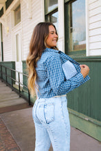 Load image into Gallery viewer, Blue Spirits Plaid Color Block Top/Jacket