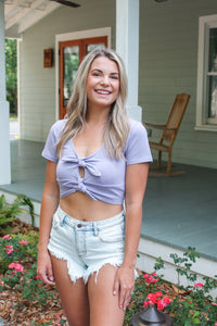 Anything Goes Crop Top - Lavender (LAST ONE- Size Medium)