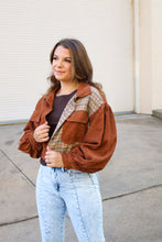 Load image into Gallery viewer, Feelings of Love Rust Cropped Corduroy Jacket