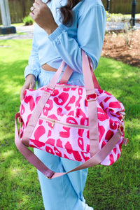 The Weekender Pink Leopard Duffle Bag