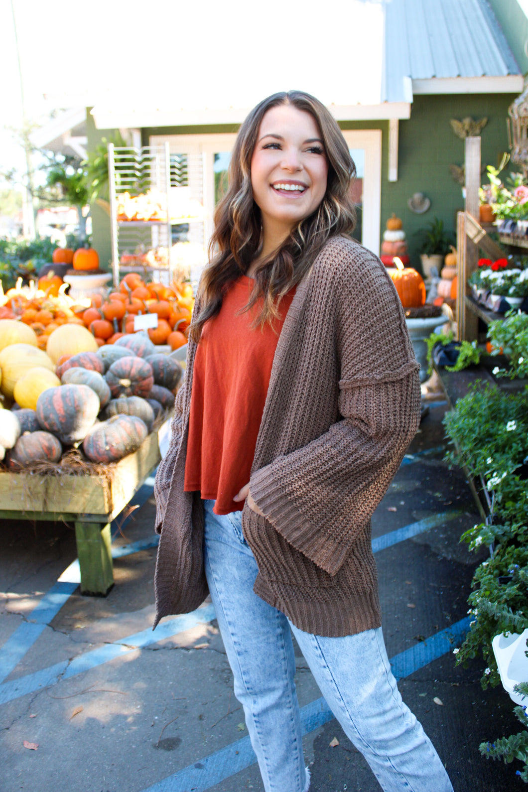 Love You A Latte Cardigan in Cocoa
