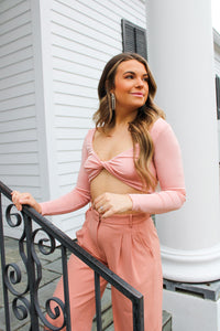 Twist Of Fate Top in Blush