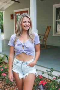 Anything Goes Crop Top - Lavender (LAST ONE- Size Medium)