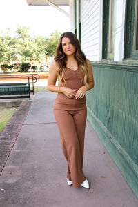 Rich Girl Jumpsuit in Brown