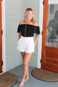 Walk My Way Off The Shoulder Top (LAST ONE - Size Small)