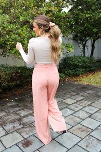 Finding My Way Coral Tailored Pants