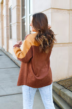 Load image into Gallery viewer, Feelings of Fall Brown Color Block Shacket